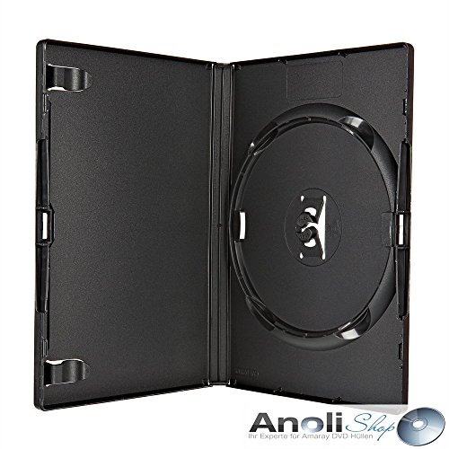 AMARAY DVD Hüllen Schwarz für 1 Disc 14mm - 25 Stück Neuware-NUR 1x Versand bezahlen, Rest wird zurück erstattet von Amaray