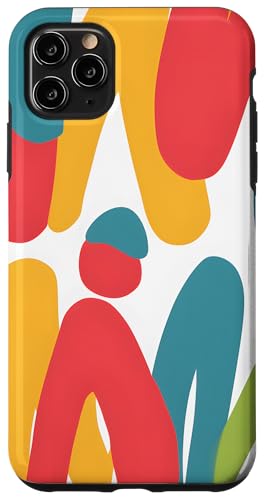 Hülle für iPhone 11 Pro Max Abstrakte Farbspritzer, lebendiges, buntes Spritzkunst-Design von Amazing Cases Store