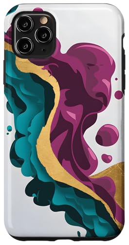 Hülle für iPhone 11 Pro Max Abstrakte Tinte Spritzflüssigkeit Tinte Kunst Design von Amazing Cases Store