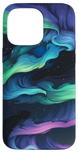 Hülle für iPhone 14 Pro Max Leuchtende Aurora Borealis Lichter Magisches Himmel-Design von Amazing Cases Store