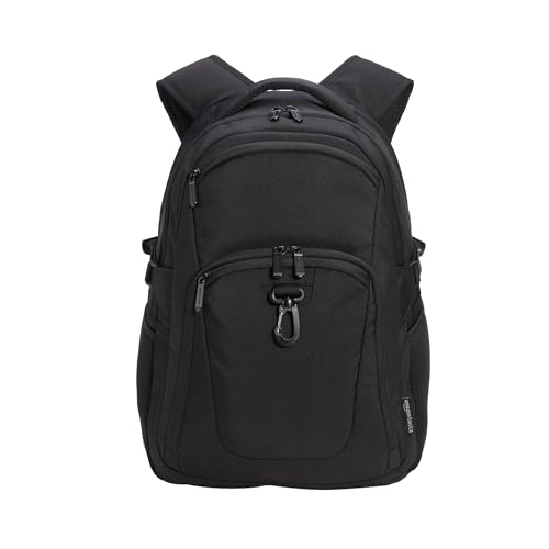 Amazon Basics - Laptop-Rucksack, für Laptops bis 15,6 Zoll, Schwarz von Amazon Basics