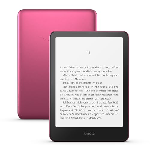 Der neue Amazon Kindle Paperwhite Signature Edition (32 GB) – Unser schnellster Kindle, mit Frontlicht mit automatischer Anpassung, kabellosem Aufladen und wochenlanger Akkulaufzeit – rosa metallic von Amazon