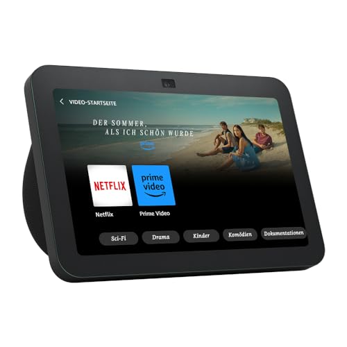 Echo Show 8 (3. Gen., 2023) | Smarter HD-Touchscreen mit 3D-Audio, Smart-Home-Hub und Alexa | Anthrazit von Amazon