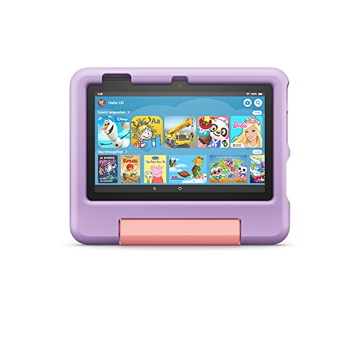 Kindgerechte Hülle für das Fire 7-Tablet (nur kompatibel mit der 12. Generation, 2022), für Kinder von 3–7 Jahren, violett von Amazon