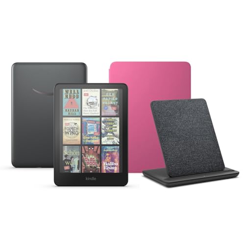 Kindle Colorsoft Signature Edition (32 GB) ohne Werbung, ein Amazon Plant Based Cover und eine Made for Amazon Wireless Charging Dock von Amazon