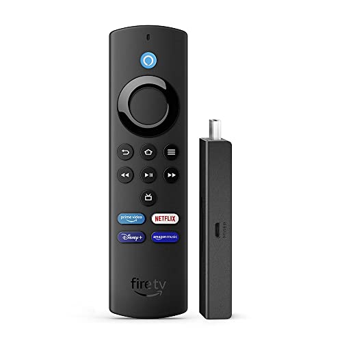 Zertifiziert und generalüberholt Amazon Fire TV Stick Lite mit Alexa-Sprachfernbedienung Lite (ohne TV-Steuerungstasten) | HD-Streaminggerät von Amazon