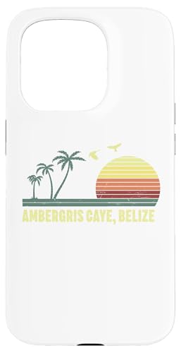 Hülle für iPhone 15 Pro Ambergris Caye Belize-Souvenir, Erinnerung an einen Urlaub in Belize von Ambergris Caye Belize Reminder Souvenir