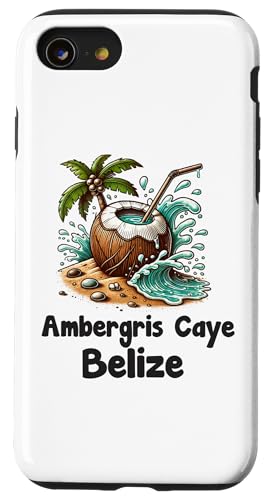 Hülle für iPhone SE (2020) / 7 / 8 Ambergris Caye Belize-Souvenir, Erinnerung an einen Urlaub in Belize von Ambergris Caye Belize Reminder Souvenir