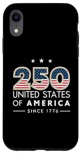 Vintage USA 250 Jahre Jubiläum – USA 250 Flagge Hülle für iPhone XR von America's 250th Birthday 4th of July 1776-2026