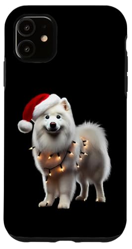 Hülle für iPhone 11 Amerikanischer Eskimo-Hund, Weihnachtsmütze, Besitzer der Weihnachtsbeleuchtung, Mama, Papa von American Eskimo Dog Christmas Products