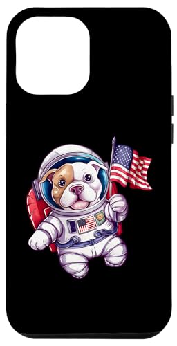 Hülle für iPhone 14 Pro Max Lustiger Pitbull Astronaut 4. Juli Patriotische Männer Kinder von American Flag Patriotic 4th Of July Tees