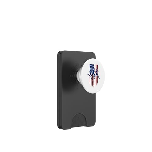 Amerikanische Flagge für Track & Field Patriotische USA-Flagge PopSockets PopWallet für MagSafe von American Flag Patriotic Red White and Blue