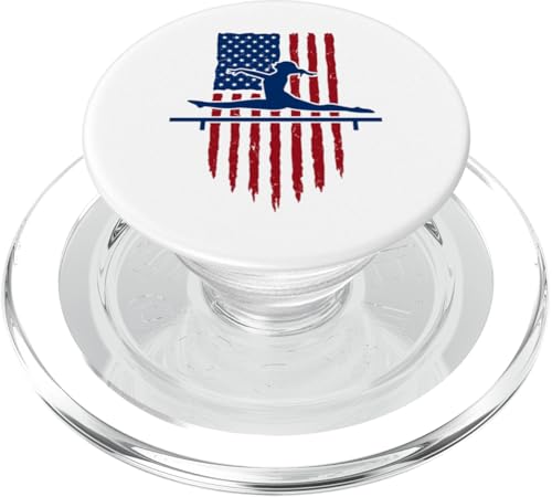 Gymnastik Amerikanische Flagge für Turnerliebhaber USA Flagge PopSockets PopGrip für MagSafe von American Flag Patriotic Red White and Blue