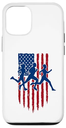 Hülle für iPhone 12/12 Pro Amerikanische Flagge für Track & Field Patriotische USA-Flagge von American Flag Patriotic Red White and Blue