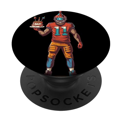 Awesome American Football Birthday Cheer mit Kuchen und Hut PopSockets mit austauschbarem PopGrip von American Football Birthday Outfit