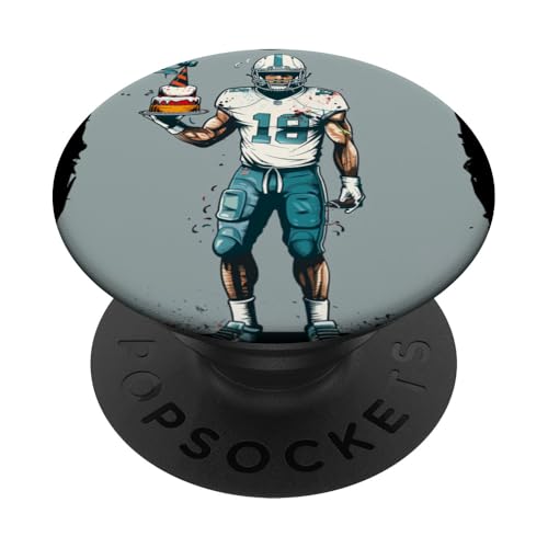 Joyful American Football Geburtstag Feier Kostüm PopSockets mit austauschbarem PopGrip von American Football Birthday Outfit