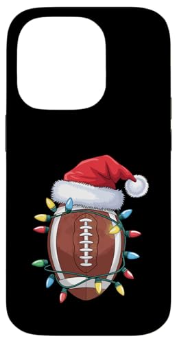 American Football Weihnachtsmotiv mit Lichterkette u Hülle für iPhone 14 Pro von American Football Christmas Decorations Ideas For