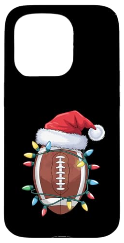 American Football Weihnachtsmotiv mit Lichterkette u Hülle für iPhone 15 Pro von American Football Christmas Decorations Ideas For