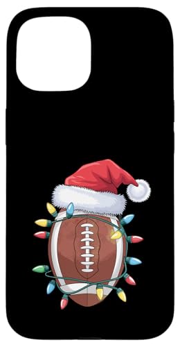 American Football Weihnachtsmotiv mit Lichterkette u Hülle für iPhone 15 von American Football Christmas Decorations Ideas For