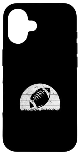 Hülle für iPhone 16 American Football Ball Retro-Fußballball bei Sonnenuntergang von American Football Designs