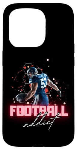 Hülle für iPhone 15 Pro Fußballsüchtiger von American Football USA Football Touchdown Kick ball