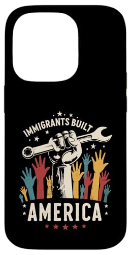 Hülle für iPhone 14 Pro Harte Arbeit im Retro-Stil — Einwanderer sorgen für Amerikas Vielfalt von American Future Built by American Immigrants