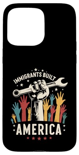 Hülle für iPhone 15 Pro Max Harte Arbeit im Retro-Stil — Einwanderer sorgen für Amerikas Vielfalt von American Future Built by American Immigrants