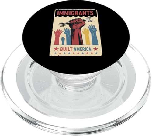 Retro Immigrant Legacy - Hard Work Built This Nation PopSockets PopGrip für MagSafe von American Future Built by American Immigrants