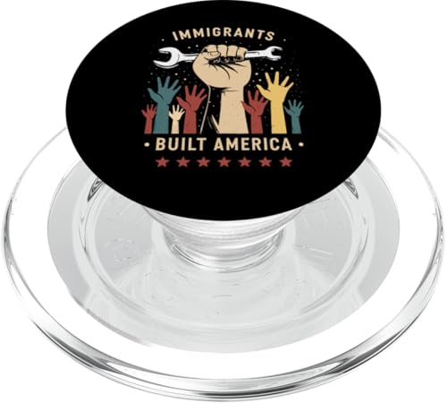 Retro Immigrants Built the USA - Immigrants Built America PopSockets PopGrip für MagSafe von American Future Built by American Immigrants