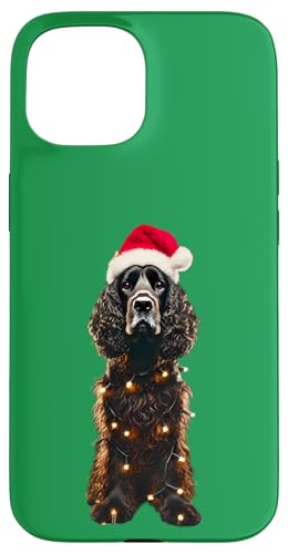 Hülle für iPhone 15 American Water Spaniel, Weihnachtsmütze, Besitzer der Weihnachtsbeleuchtung von American Water Spaniel Dog Christmas Products