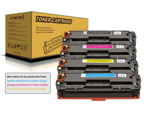 Amla 1 Magenta Toner Kompatibel mit HP 125A 128A 131A CB543A CF213A CE323A HP CM1312 CM1312n CM1312nfi CM1415fn CM1415fnw CP1217 CP1514n CP1515n CP1518ni CP1525 CP1525nw M251n M276n M276nw mehr (1×M) von Amla