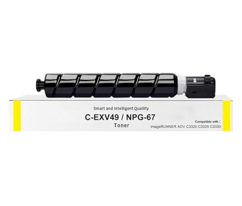 Amla EXV49 Gelb Toner 8527B002 Kompatibel mit Canon C-EXV49 Toner Gelb Canon C-EXV 49 Gelb für Canon iR ADV C3320 Canon iR ADV C3525 Canon iR ADV C3330 Canon C3330i C3320i C3325i von Amla