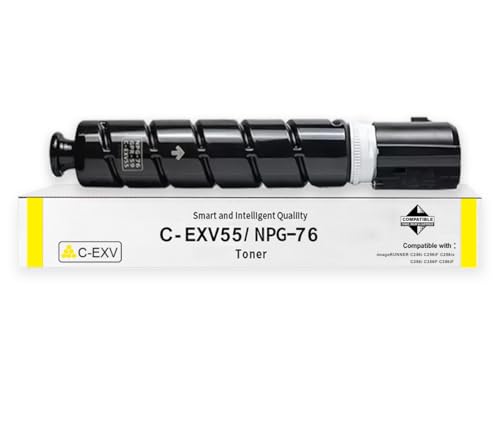 Amla Toner Kompatibel mit Canon C-EXV55 Toner Gelb Canon EXV55 Gelb Toner Canon 2185C002 Toner Canon GPR-58 NPG-76 für Canon C356i Canon C356P Canon C356iF Canon C256i Canon C256iF Canon C256is Toner von Amla