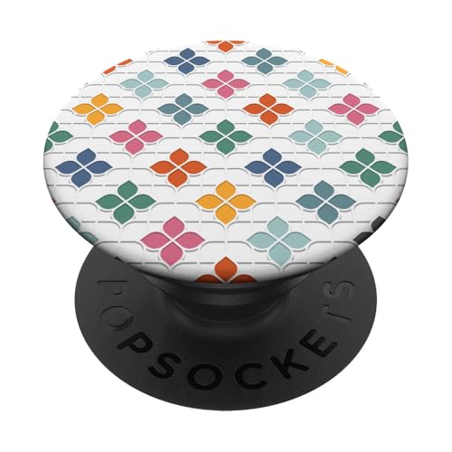 Farbige zarte nahtlose Blumenmuster PopSockets Klebstoff PopSockets Klebender PopGrip von Ammal Studio