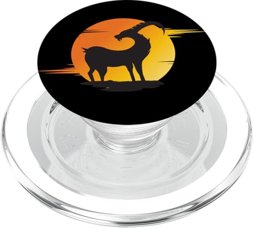 Hirsch-Logo Sonnenuntergang Farbdesign PopSockets PopGrip für MagSafe von Ammal Studio