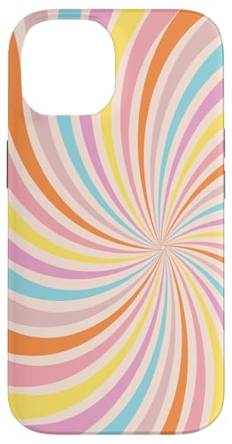 Hülle für iPhone 14 Rainbow Retro Groove Case Magsafe Silikon Fallschutz von Ammal Studio