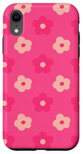 Hülle für iPhone XR Hot Pink Blumenmuster mit Kameraschutz Floral Phone von Ammal Studio