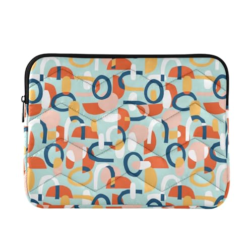 Laptop-Hülle, 33-35,6 cm, klassische Laptoptasche, Aktentasche, bunt, abstrakt, geometrische Linienmuster, Reise-Laptop-Tasche für Reisen, Business von Amooorous