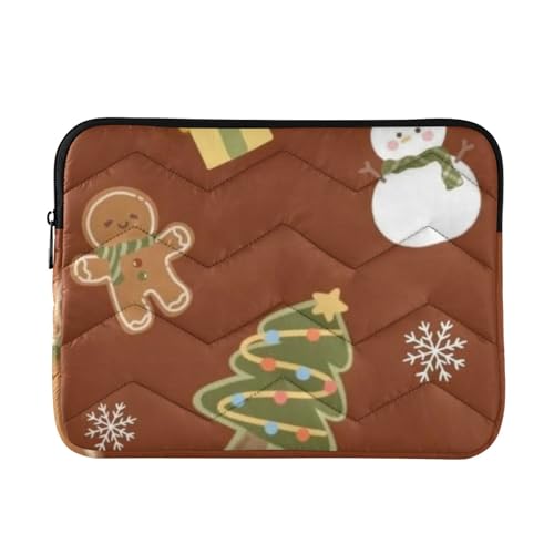 Laptop-Hülle, 33 - 35,6 cm, weiches Futter, Laptophülle, Rot, Weihnachtsfeier, Tasche mit Reißverschluss, für Damen und Herren von Amooorous