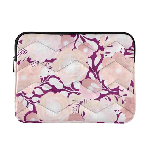 Laptop-Hülle für 33-35,6 cm (13 - 14 Zoll), coole Laptoptasche, Aktentasche, Pfirsichblumen, Tasche mit Reißverschluss, für Damen und Herren von Amooorous