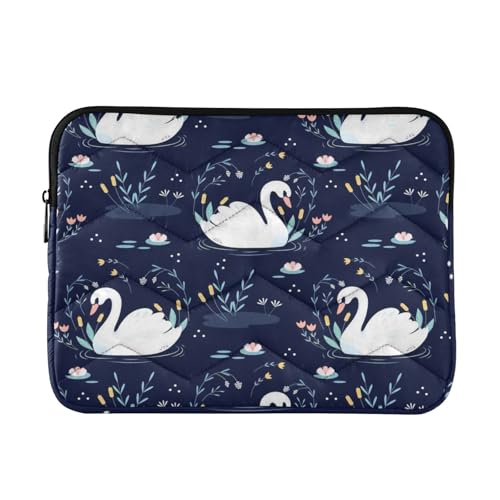 Laptop-Hülle für 33-35,6 cm (13-14 Zoll), weißer Schwan, Reise-Laptop-Tasche für Arbeit, Reisen von Amooorous