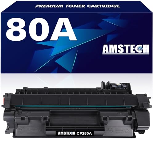 80A CF280A Toner Kompatibel Tonerkartusche als Ersatz für HP 80A 80X CF280A CF280X Toner Laserjet Pro 400 M401a M401dn M401n M401dw M401dne M401d MFP M425dw MFP M425dn M425 M401 ( Schwarz, 1er-Pack ) von Amstech