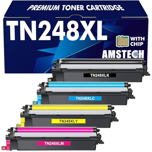 TN248 TN248XL TN-248XL TN-248CMYK TN-248VAL TN-248 Kompatibel für Brother MFC-L3760CDW Toner DCP-L3560CDW HL-L3240CDW MFC-L3740CDWE HL-L3220CW DCP-L3520CDW MFC-L8390CDW Schwarz Cyan Gelb Magenta von Amstech