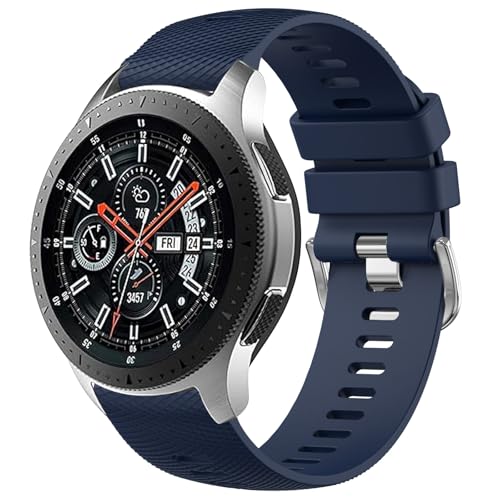 Amzpas Armband Kompatibel mit Samsung Galaxy Watch 3 45mm / Galaxy Watch 46mm / Samsung Gear S3 Frontier/Classic, 22mm Klassiker Silikon Armbänder, Sport Ersatzbänder für Garmin Vivoactive 4 / Venu 3 von Amzpas