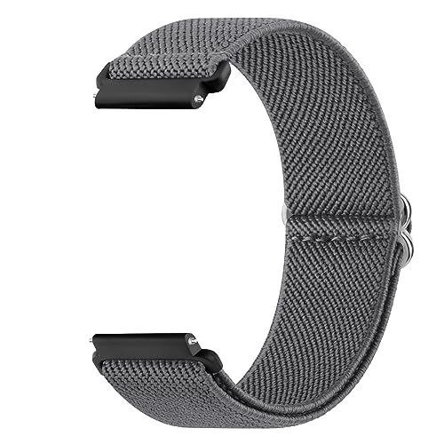 Amzpas Armband für Amazfit GTS 2 Mini Armband/GTS 4 Mini/GTS 4/GTS 3/GTS 2/GTS 2e für Damen Herren,Nylon 20mm Verstellbares Elastisches Ersatzarmbänder für Amazfit GTR Mini/GTR 42mm (Grau) von Amzpas