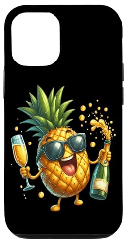 Hülle für iPhone 12/12 Pro Ananas Frucht Cocktail Tropen Urlaub von Ananas Frucht Cocktail Tropen Urlaub