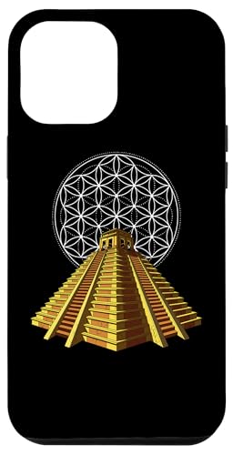 Hülle für iPhone 12 Pro Max Aztec Maya Pyramide Mythologie Blume des Lebens Geometrie von Ancient Aztec Mayan Mythology Clothing