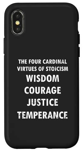 Hülle für iPhone X/XS Four Tutues Of Stoicism Wisdom Courage Justice Temperance von Ancient Philosophy