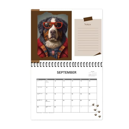 Ancsttu Hundekalender | Niedlicher Familienplaner Kalender - Süße Welpen 2025 Wandkalender Fun Hunde Kalender Monatlicher Haustierkalender für Zeitplan von Ancsttu