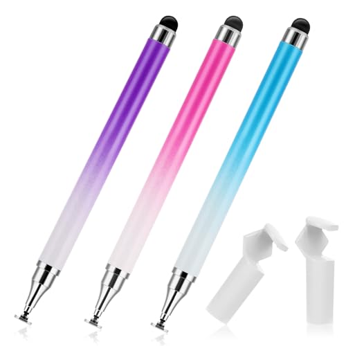 Andibro Tablet Stift, 3 in 1 Eingabestift Stylus Pen Scheibe Silikonspitze Hochempfindlicher Kompatibel Universelle kapazitive Touchscreen-Stifte Handy Stift für alle Tablets Smartphones von Andibro